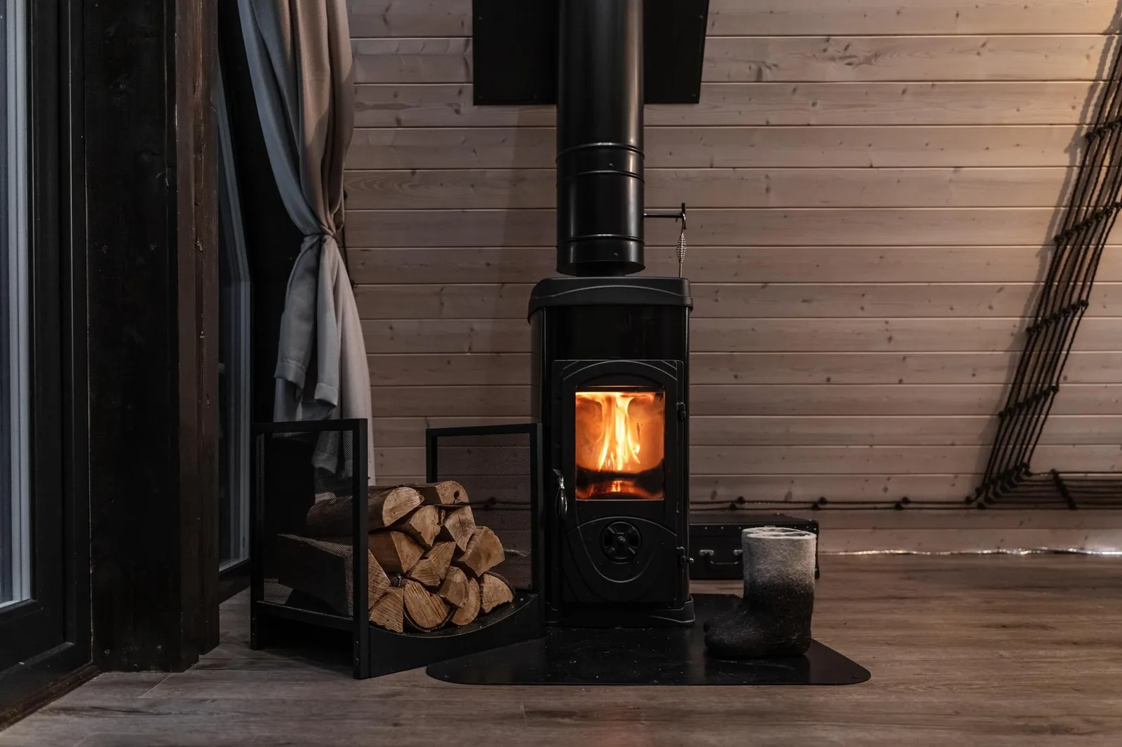 Chaudière à bois pour sécuriser un installation intérieur
